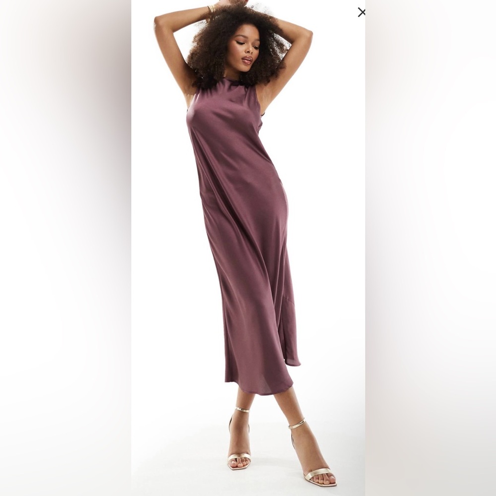 ASOS DESIGN Satin Midi Dress NWT